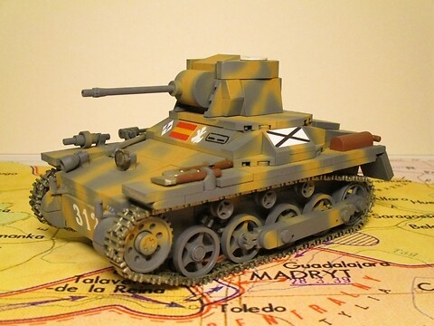 Deutscher Panzer I Ausf. Ein leichter Tank und das Modell "Breda"