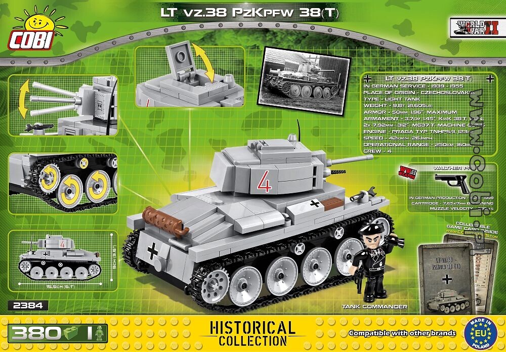 NEU WW2 mit Figuren wie COBI kompatibel Panzer 38 t