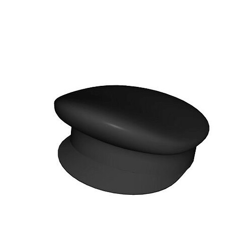 Officer's cap black