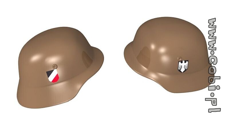 Stahlhelm - German military helmet with prints, brown