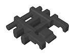 Crawler link small 1x1, black