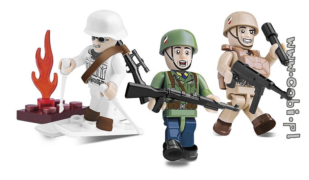 Deutsche Soldaten Trupp Team mit 5 Soldaten Cobi/Lego kompatibel 