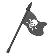 Die Flagge "Skull Piraci"
