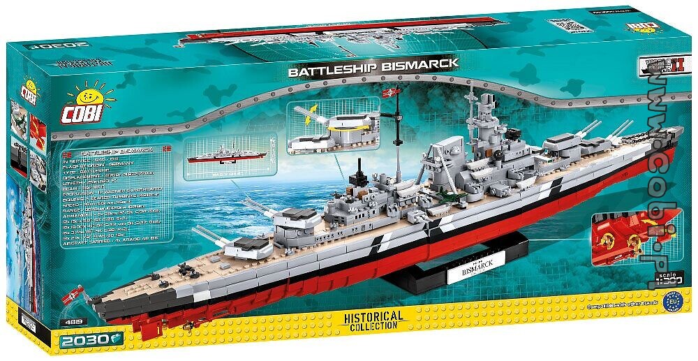 Cobi 4819 Bismarck das legendäre Schlachtschiff der Deutschen 1:300 