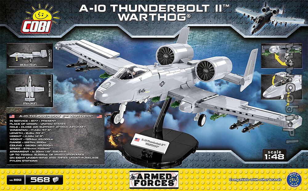 Cobi 5812 A-10 Thunderbolt II™ Warthog® Flugzeug Bausatz  568 Teile sofort li... 