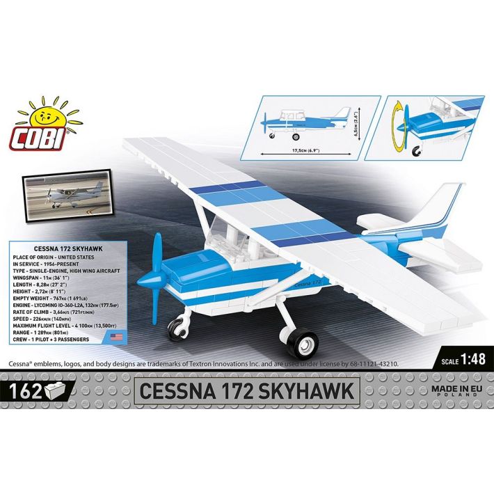 Cessna 172 Skyhawk-White-Blue - fot. 3