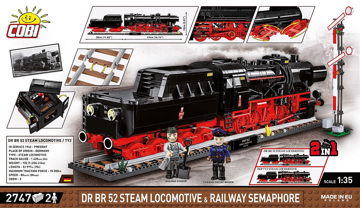 DR BR 52 Steam Locomotive & Railway Semaphore - fot. 4